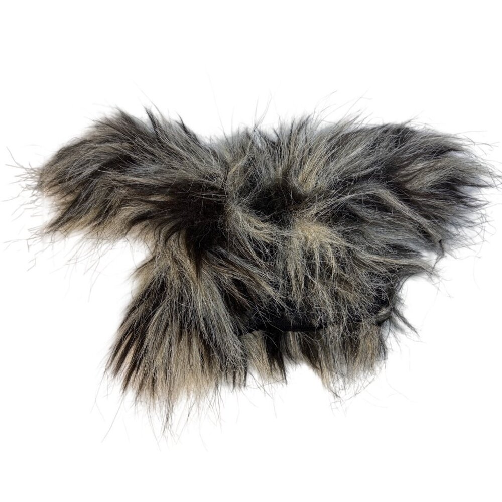 Bratz Faux Fur Coat For Welcome to Fabulous Tiana Black Gray White